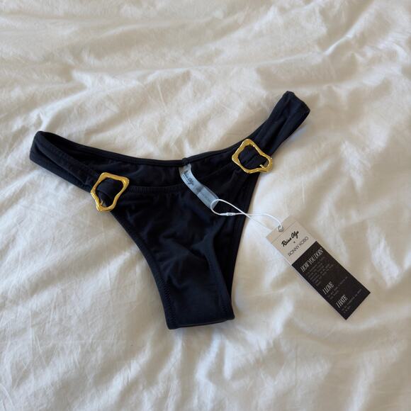 NWT RONNY KOBO x REINA OLGA Cage Bikini Bottom in Black Size S / 1 - Picture 2 of 7
